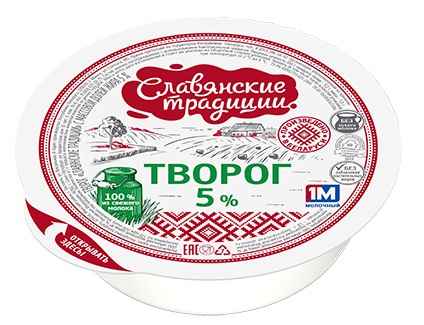 Творог шайба 5% 355 г Славянские традиции