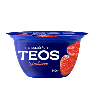 Йогурт Греческий TEOS клубника 2% 140 г