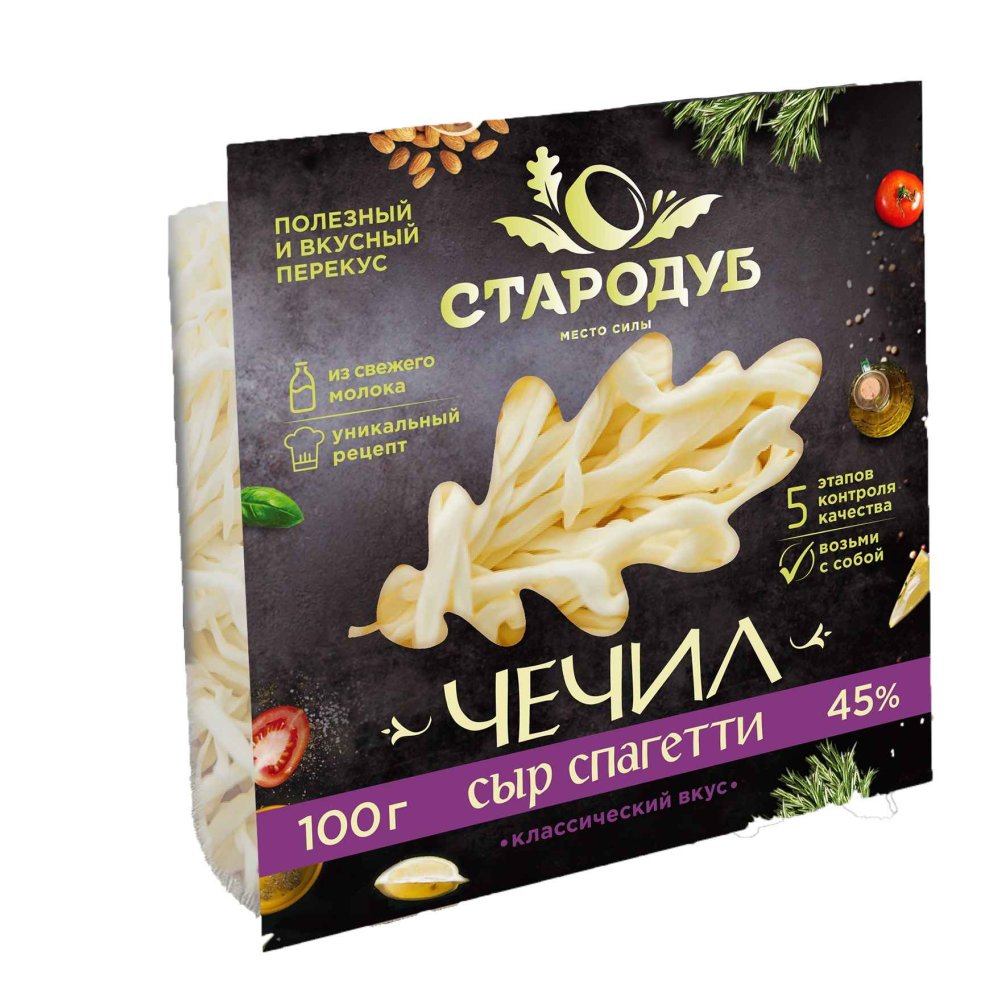 Сыр Чечил спагетти 45% Стародуб 100 г