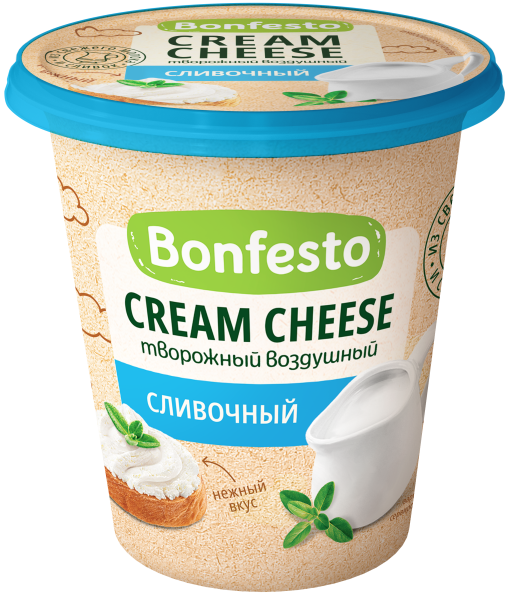 Сыр творожный Кремчиз воздушный сливочный Bonfesto 65% 125 г