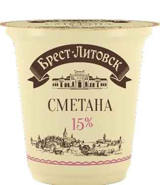 Сметана Брест-Литовск 15% 300 г