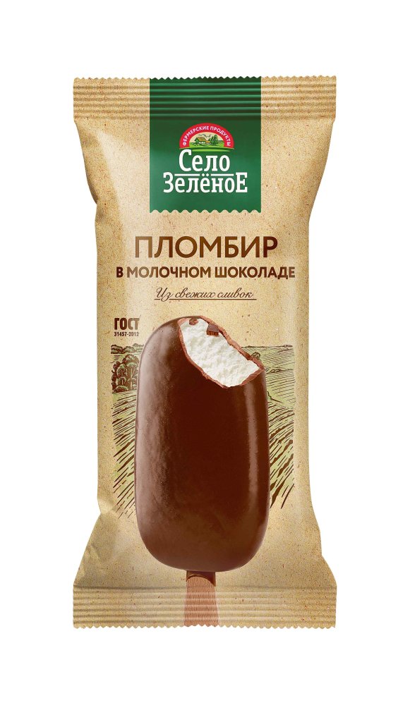 Мороженое СЗ эскимо пломбир в молочном шоколаде 15% 80 г