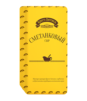 Сыр Брест-Литовск Сметанковый 50% 3,5 кг 1/6 евроблока