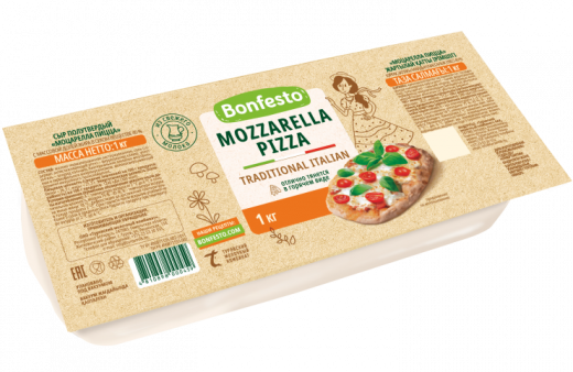Сыр Моцарелла Пицца Bonfesto 40% 1 кг