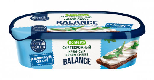 Сыр творожный Кремчиз Cливочный Bonfesto BALANCE 65% 140 г
