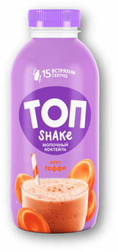 Коктейль молочный ТОП SHAKE тоффи 2% 450 г