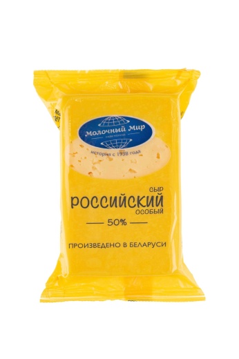 Сыр фас. Российский особый Молочный Мир 50% 200 г