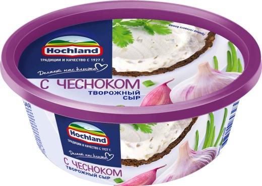 Сыр творожный Hochland с чесноком 140 г