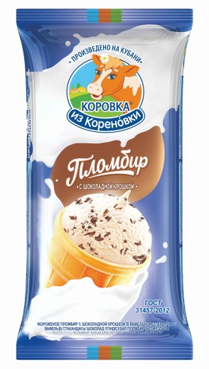 Пломбир КиК с шоколадной крошкой в вафельном стаканчике 80 г